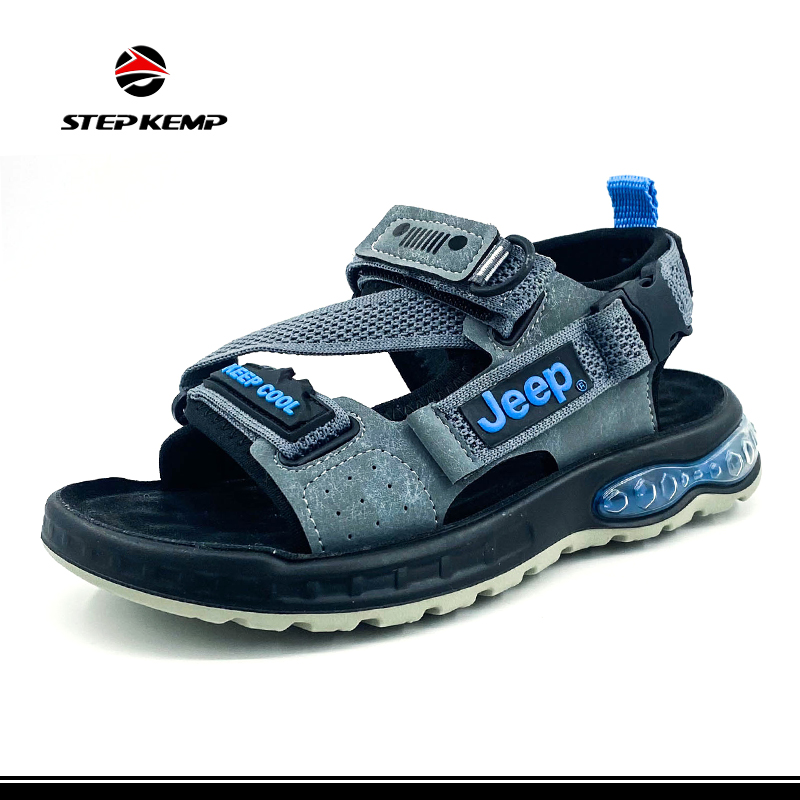 China Boys Summer Fashion Non slip Magic Tape Walking School Beach Sandals manufacturers and suppliers QIRUN